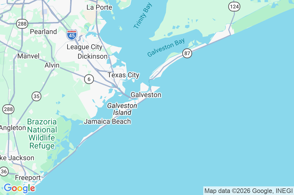 Galveston Area Map Galveston Area Map