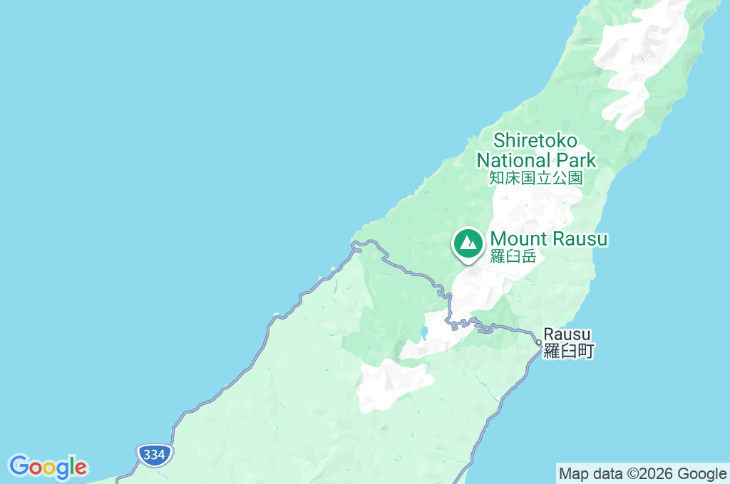 Shiretoko National Park Area Map Shiretoko National Park Area Map