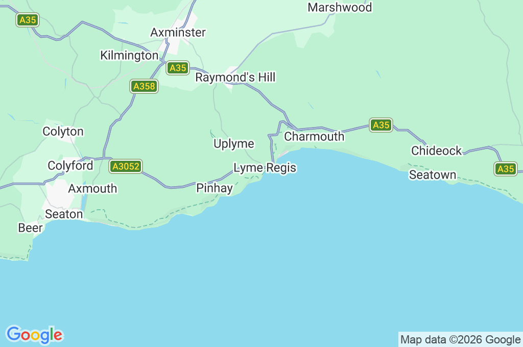 Lyme Regis Area Map