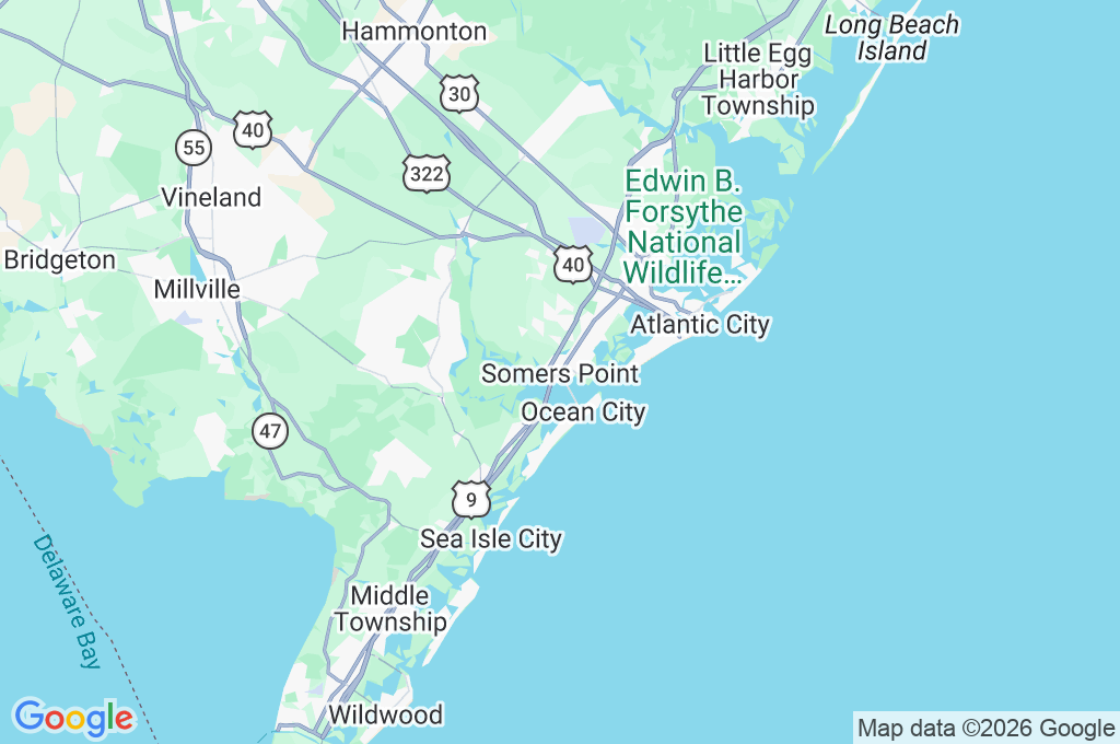 Somers Point Area Map Somers Point Area Map