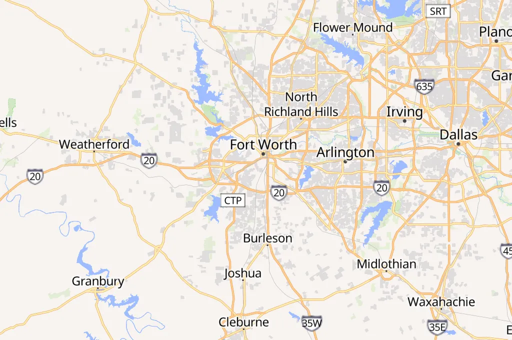 Fort Worth Area Map Fort Worth Area Map