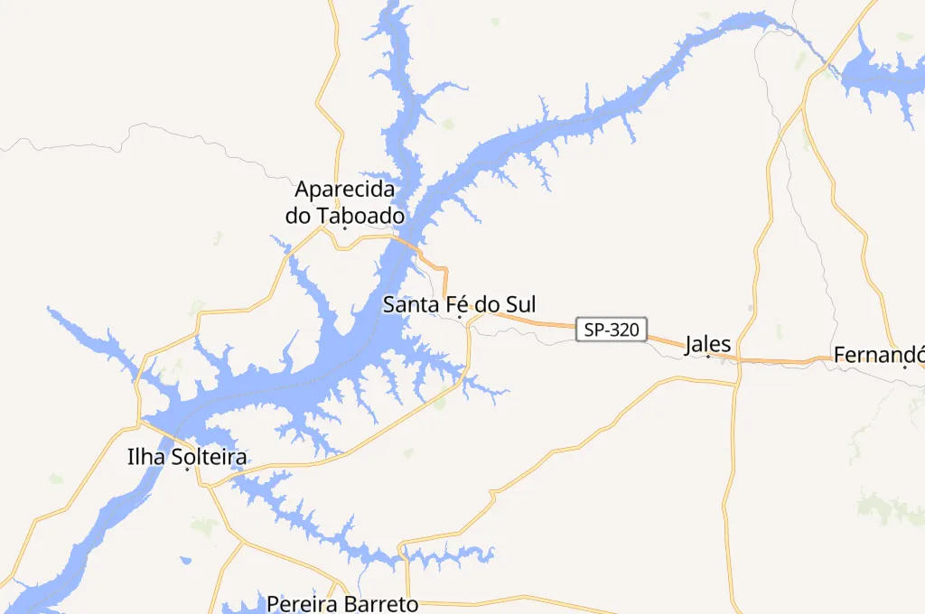 Praça das Águas Dançantes Area Map