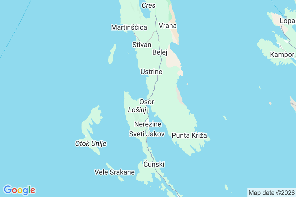 Osor Area Map