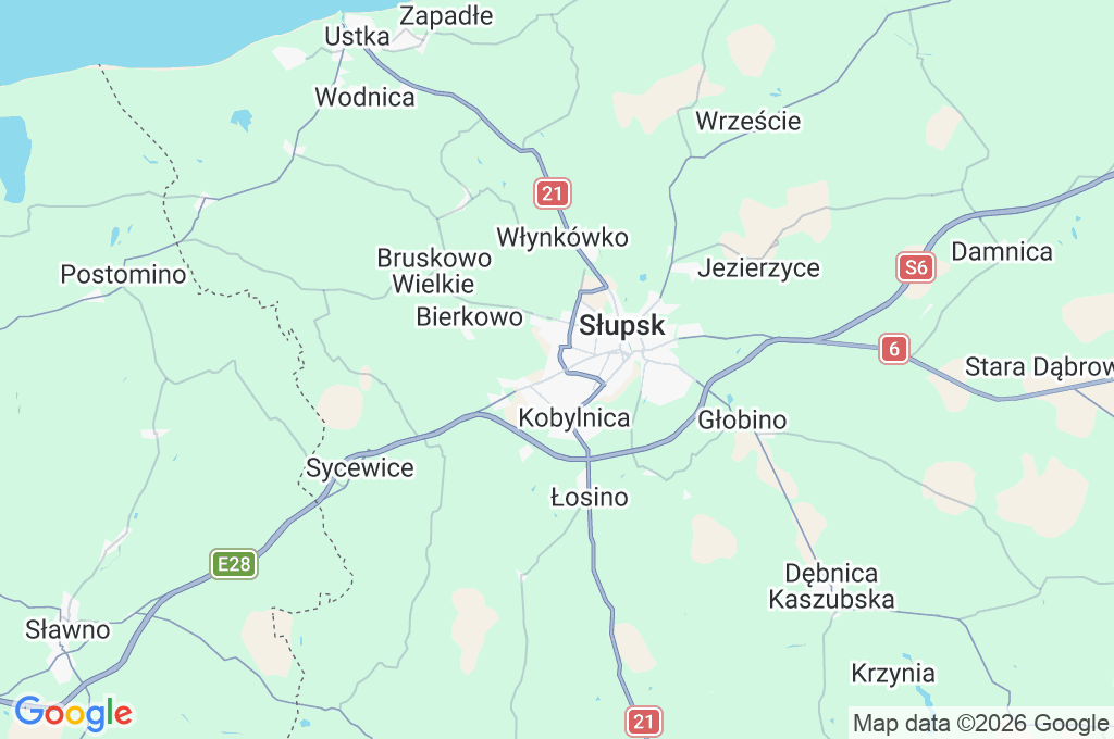 Słupsk Area Map
