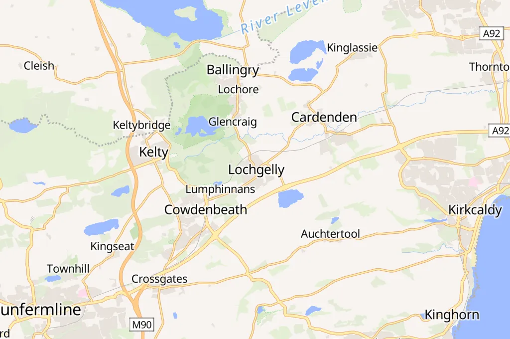 Lochgelly Area Map Lochgelly Area Map