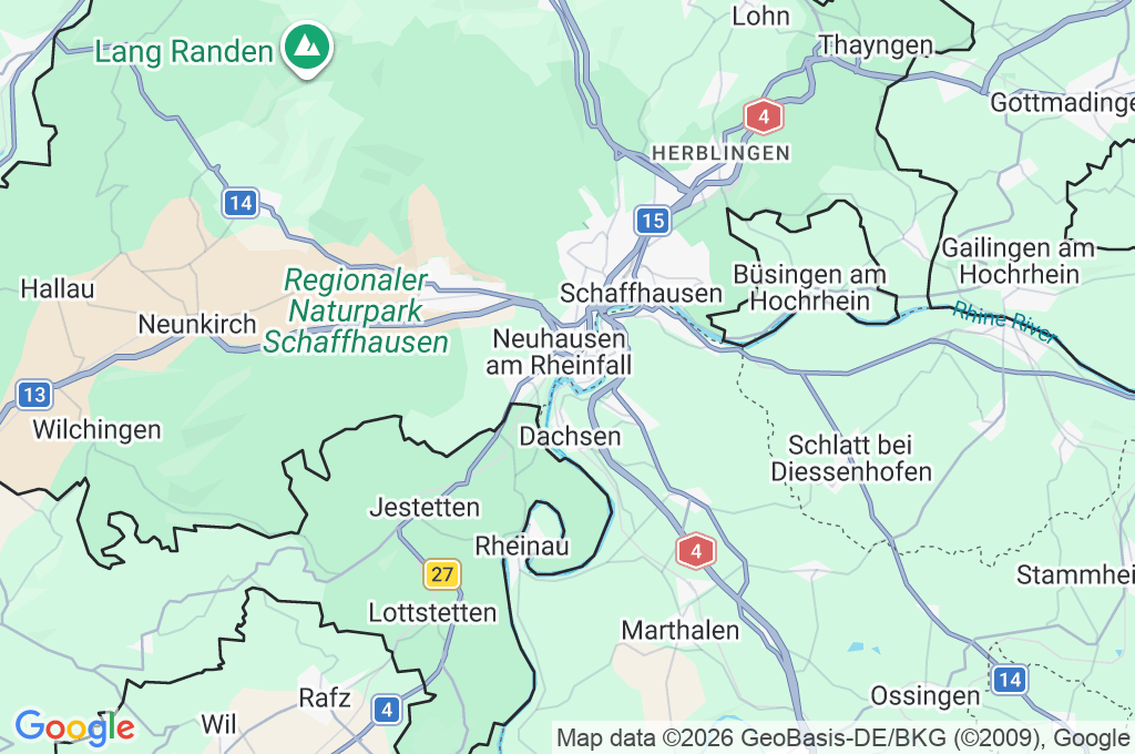 Rhine Falls Area Map Rhine Falls Area Map