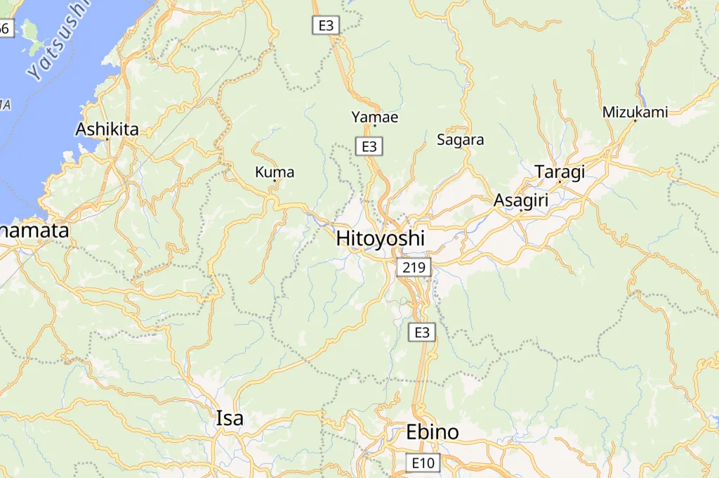 Hitoyoshi Area Map Hitoyoshi Area Map