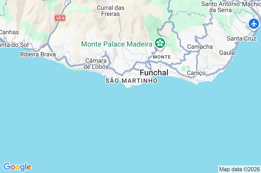 Praia da Ponta Gorda Area Map Praia da Ponta Gorda Area Map