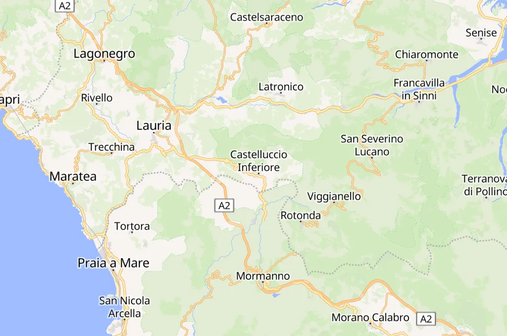 Castelluccio Superiore Area Map