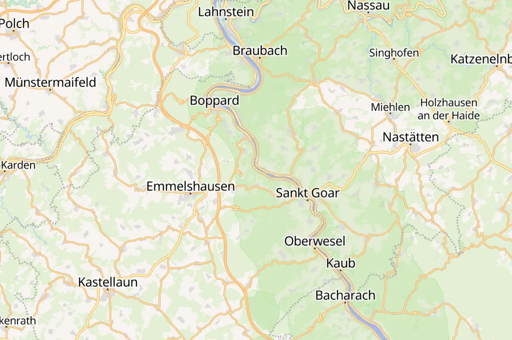 Hirzenach Area Map