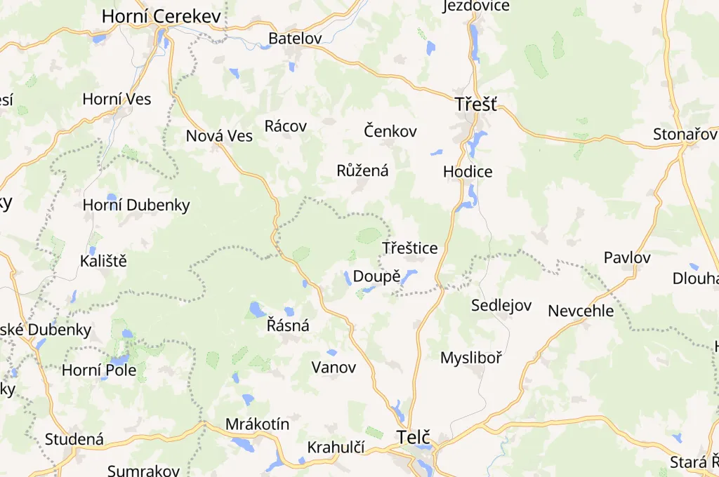 Roštejn Area Map