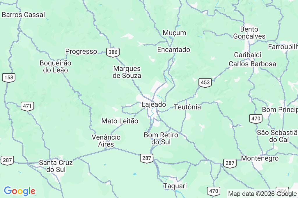 Lajeado Main Access Interchange Area Map