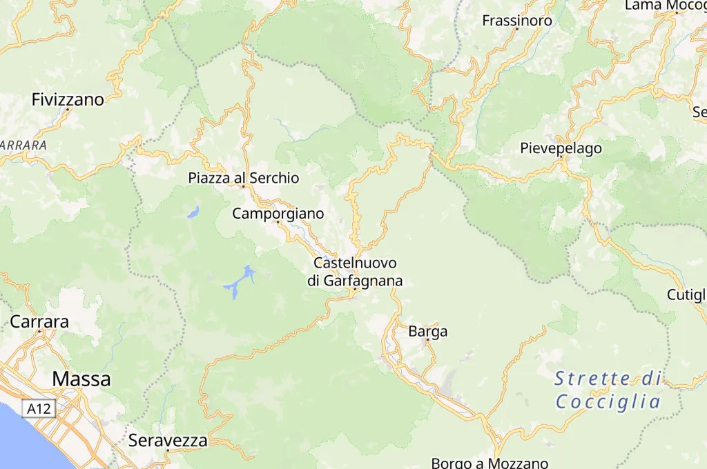 Castiglione di Garfagnana Area Map