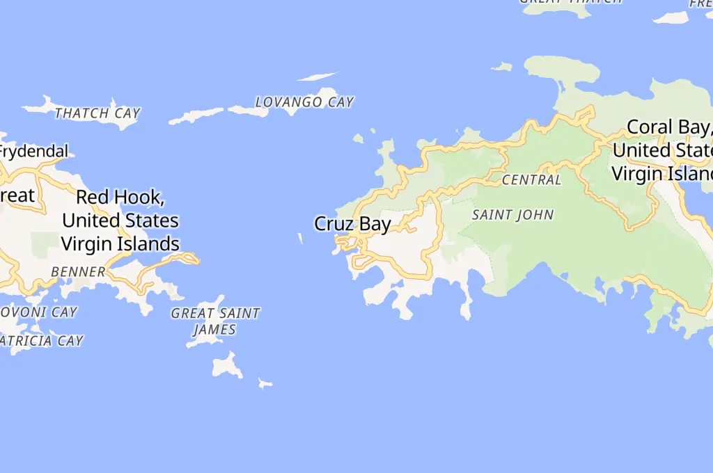Cruz Bay Area Map Cruz Bay Area Map