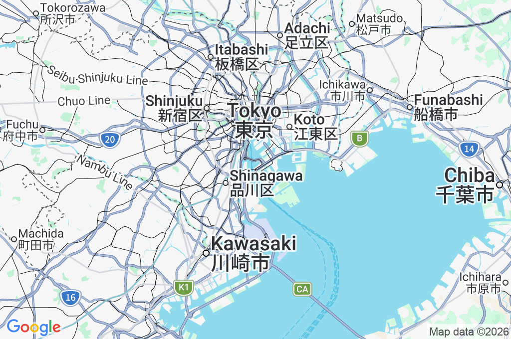 Odaiba Area Map Odaiba Area Map