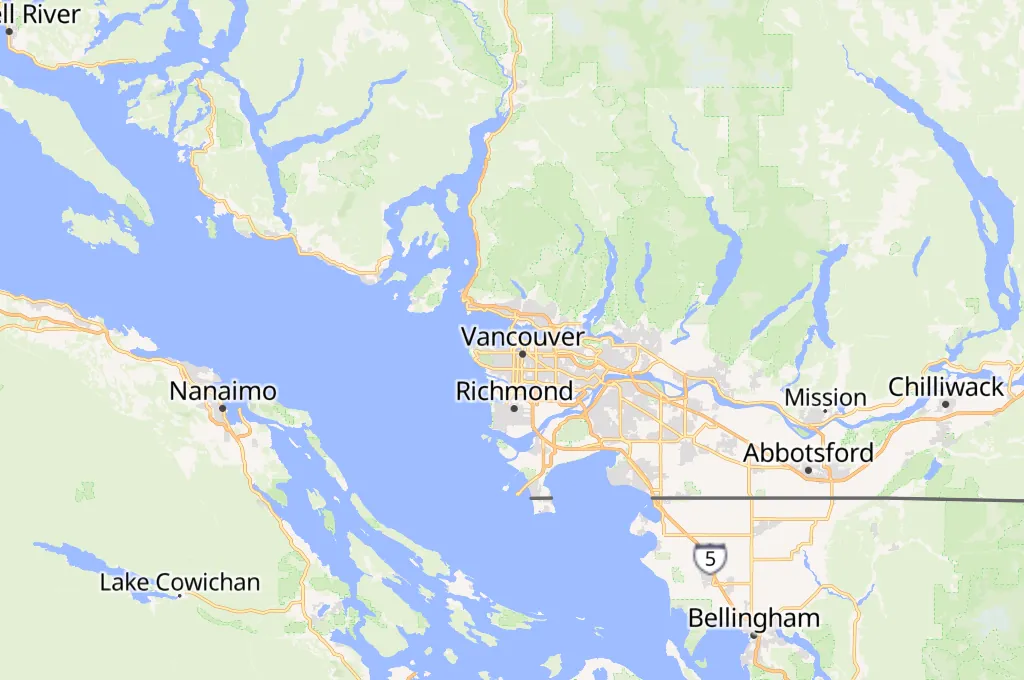 English Bay Beach Area Map