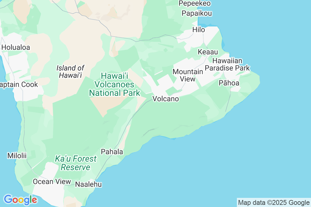 Hale Ma'uma'u Volcano Crater Area Map Hale Ma'uma'u Volcano Crater Area Map