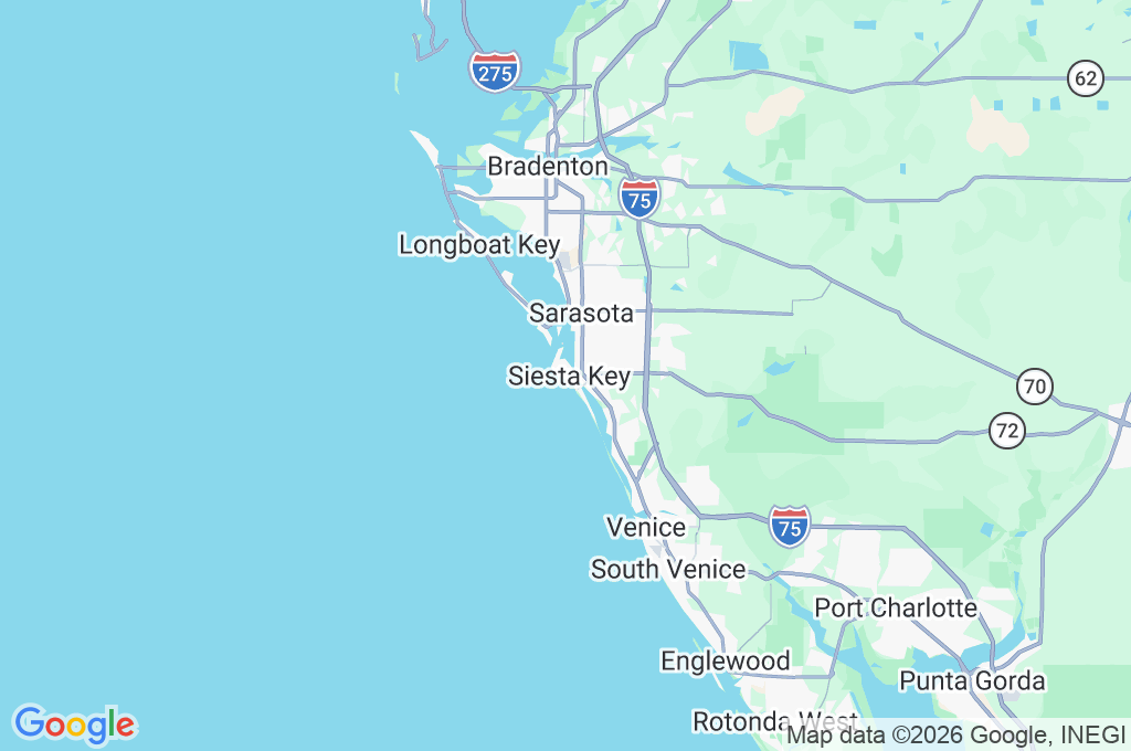 Siesta Beach Area Map
