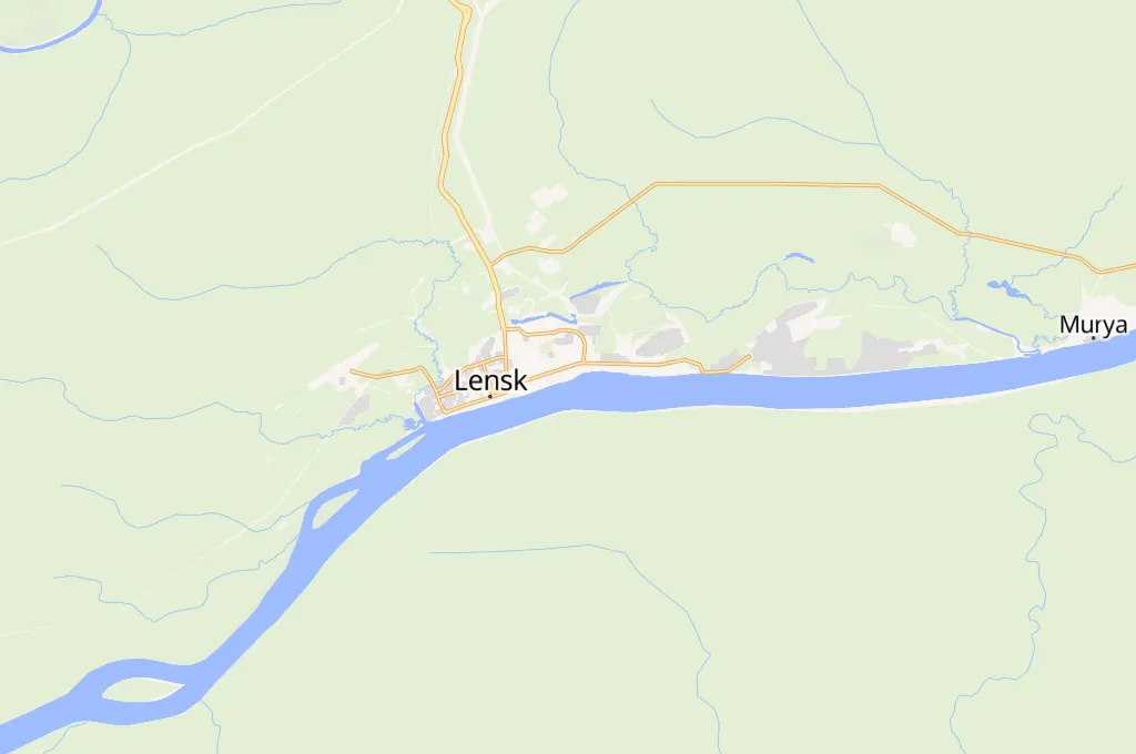 Lensk Area Map Lensk Area Map