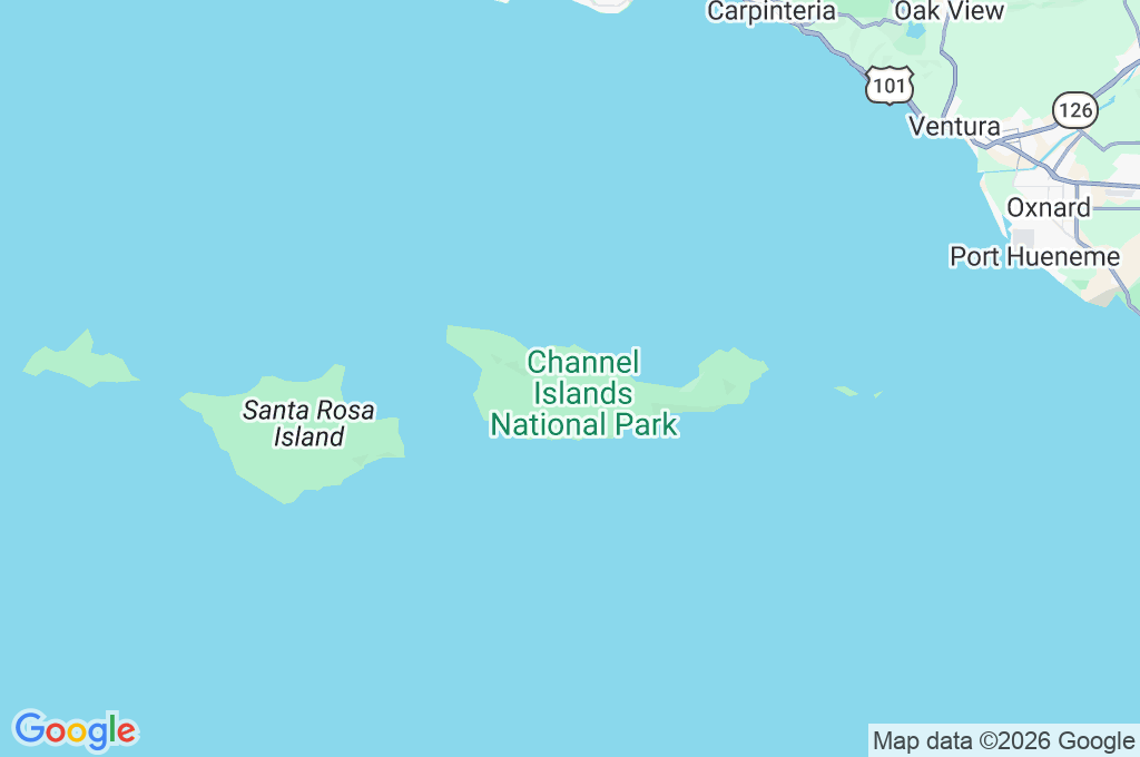 Santa Cruz Island Area Map