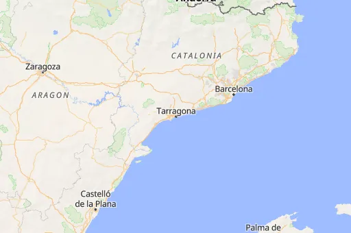 Map of Tarragona