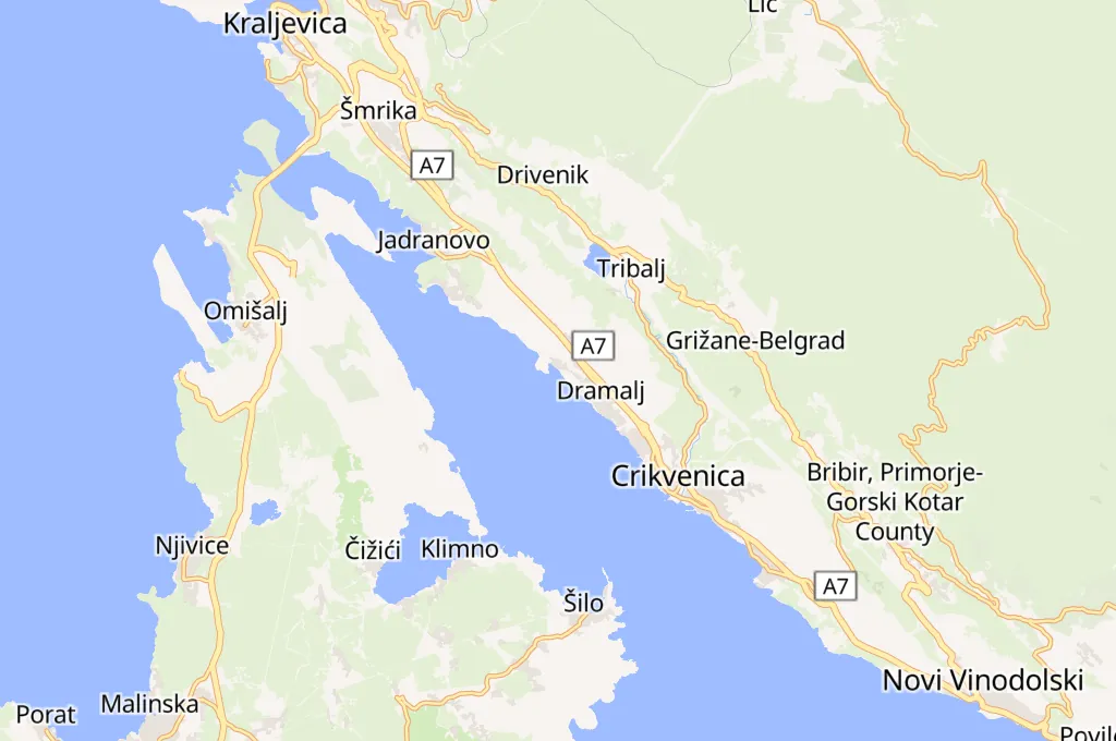 Bršćanovica Harbor Area Map Bršćanovica Harbor Area Map
