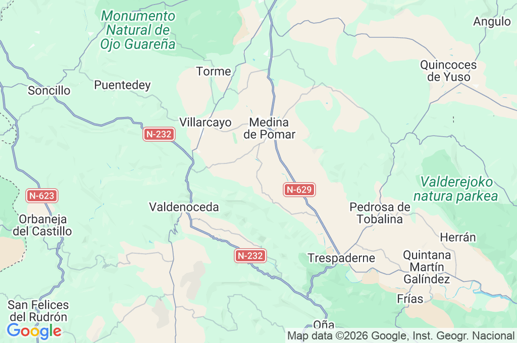 Las Merindades Area Map