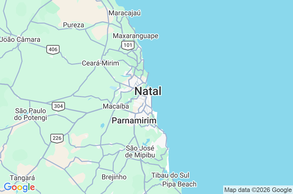 Lagoa Nova Area Map Lagoa Nova Area Map