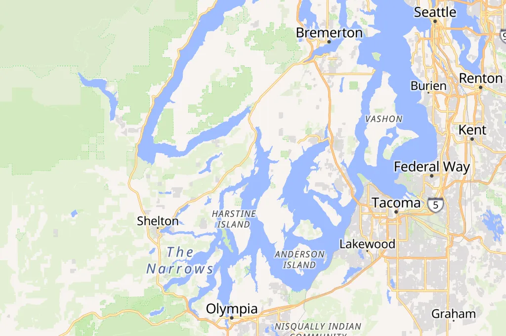 Grapeview Area Map Grapeview Area Map