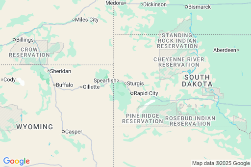 Map of South Dakota