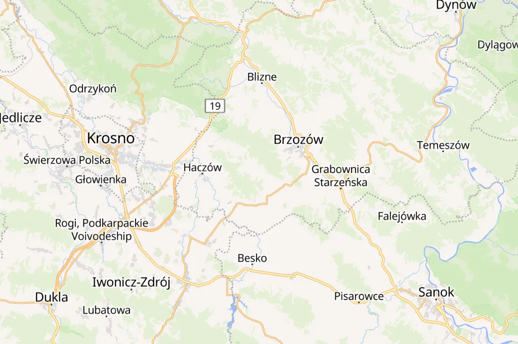 Zmiennica Area Map