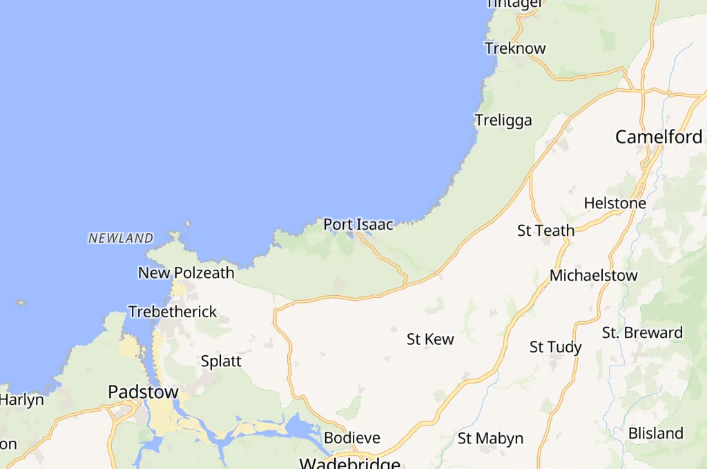 Port Isaac Area Map Port Isaac Area Map