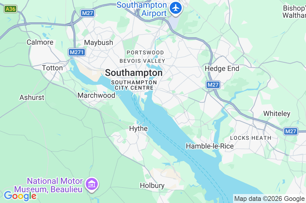 River Itchen Area Map