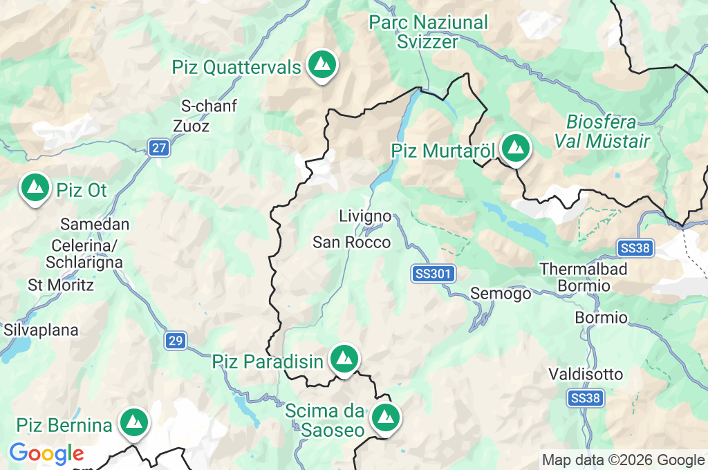 Livigno Area Map
