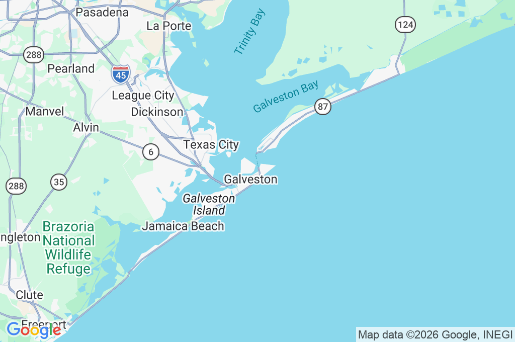 Galveston Area Map Galveston Area Map