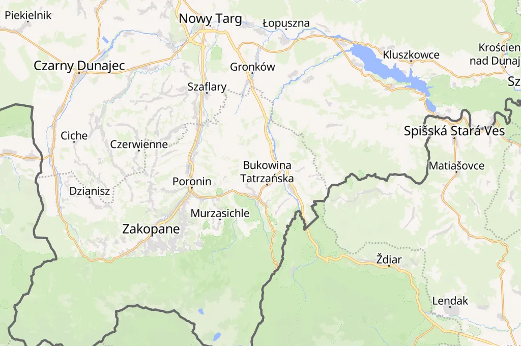 Bukowina Tatrzańska Area Map Bukowina Tatrzańska Area Map