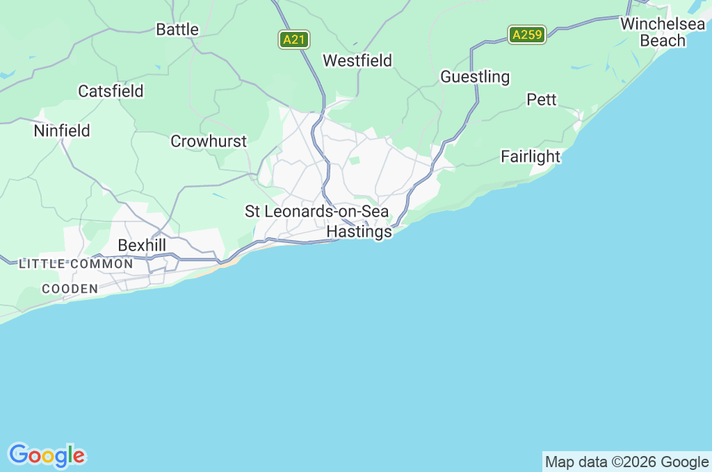 Hastings Area Map