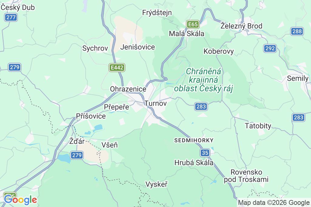 Náměstí Českého ráje Area Map Náměstí Českého ráje Area Map