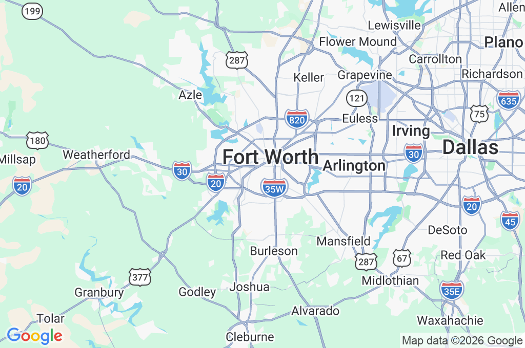Fort Worth Area Map Fort Worth Area Map
