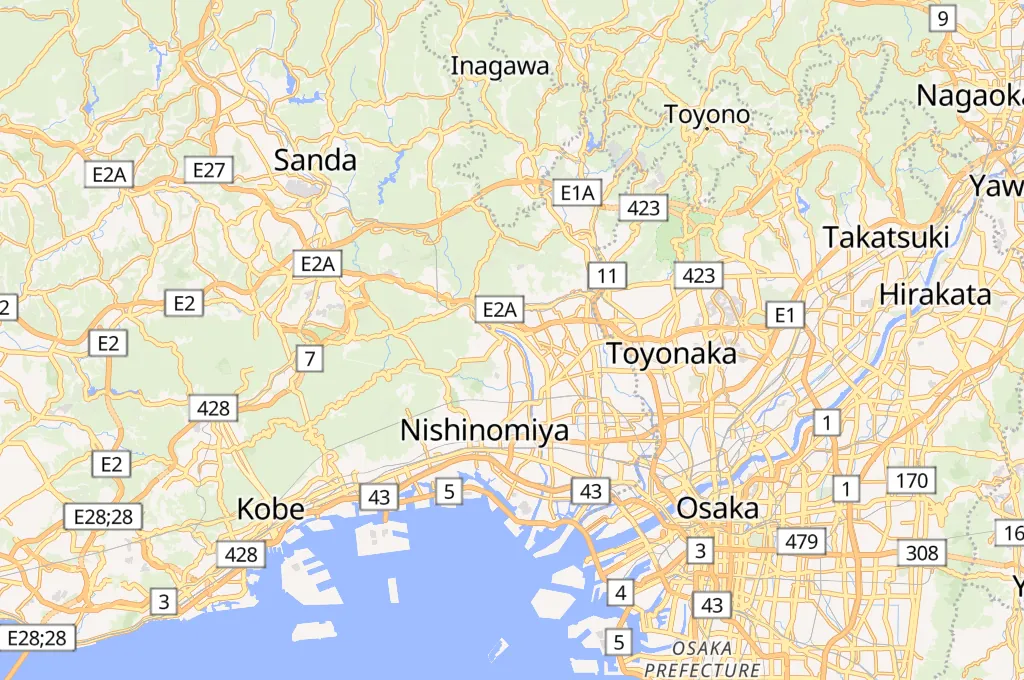 Takarazuka Area Map Takarazuka Area Map