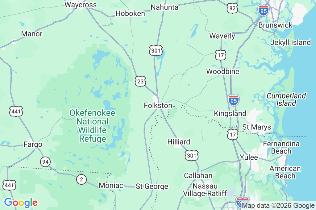 Folkston Area Map