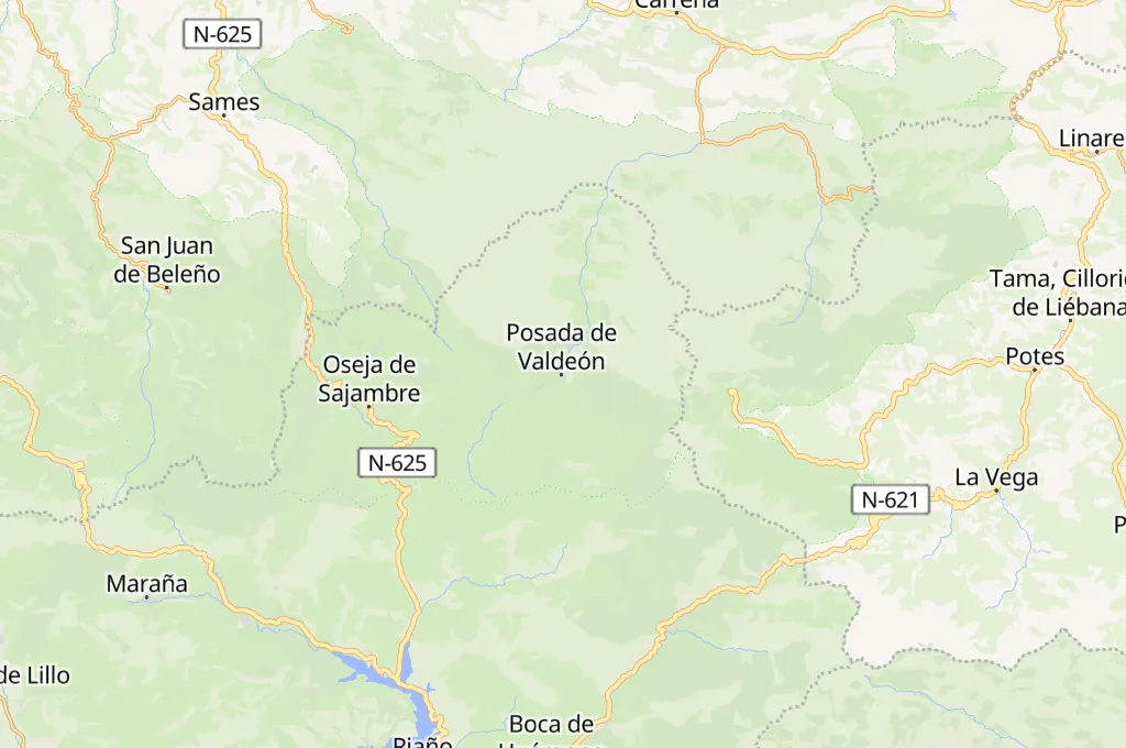 Posada de Valdeón Area Map