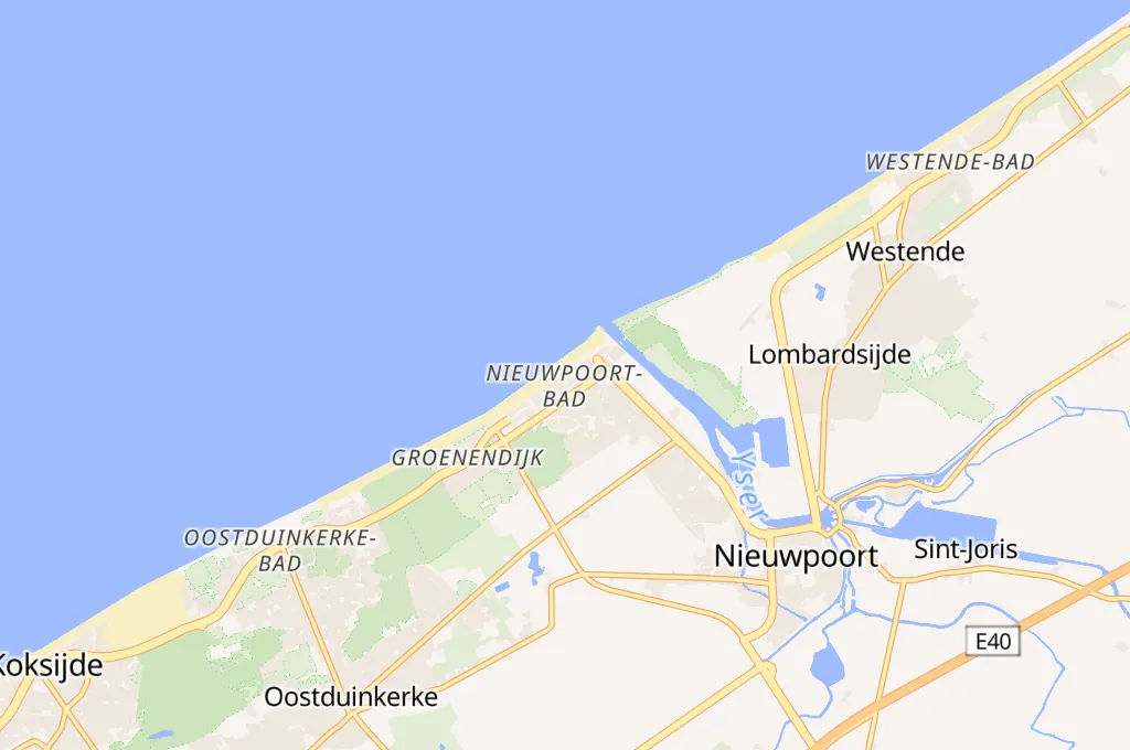 Nieuwpoort-Bad Area Map