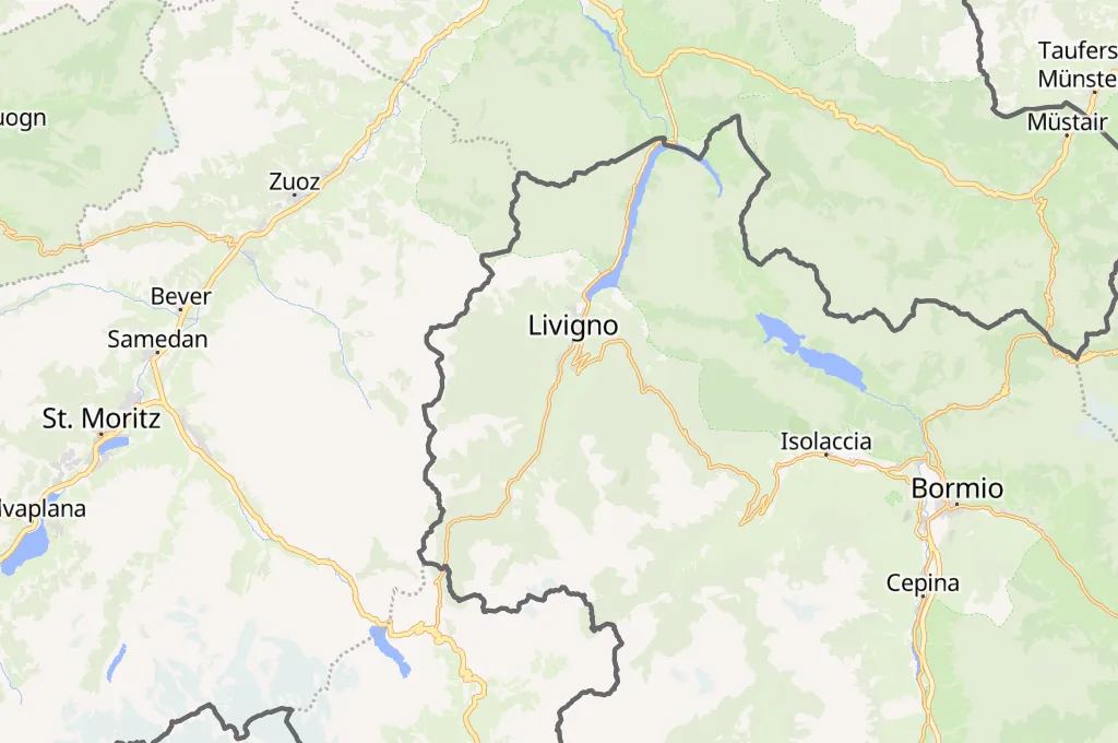 Livigno Area Map Livigno Area Map
