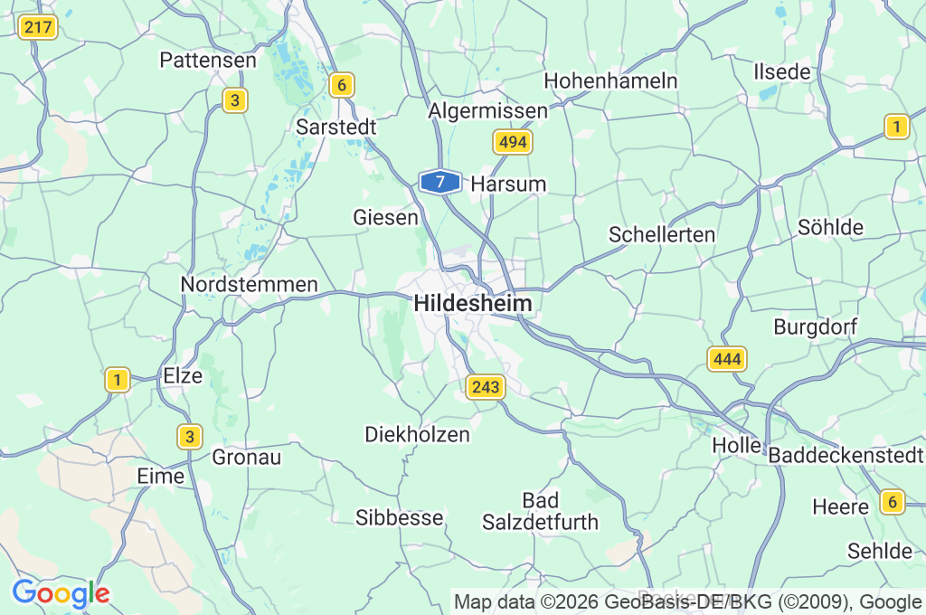 Hildesheim Area Map Hildesheim Area Map