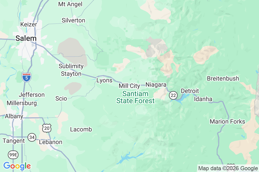 Santiam Canyon School District Area Map Santiam Canyon School District Area Map