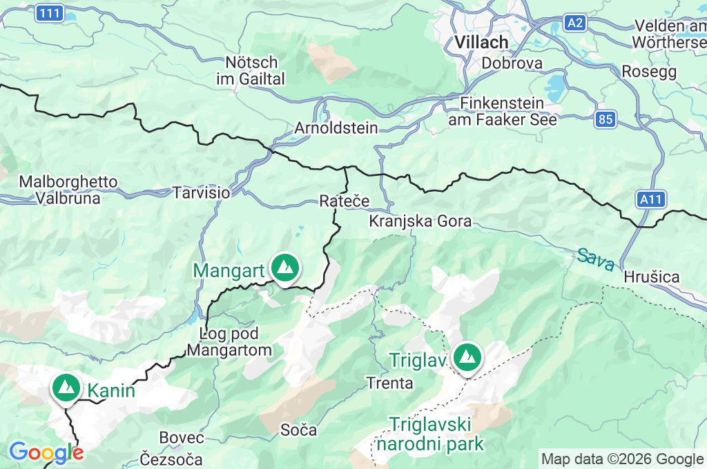 Planica Area Map