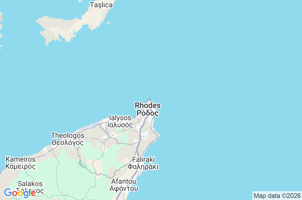 Rhodes Area Map