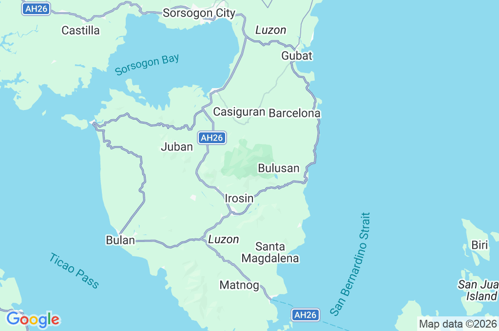 Bulusan Volcano Area Map
