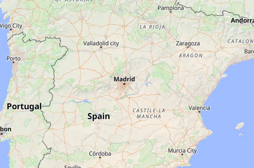 Map of Community of Madrid